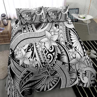 Polynesia Bedding Set Tribal Polynesian Spirit With White Pacific Flowers LT9 - Wonder Print Shop