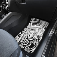 Polynesia Car Mats Tribal Polynesian Spirit With White Pacific Flowers LT9 - Wonder Print Shop