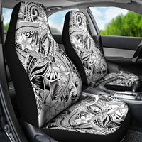 Polynesia Car Seat Cover Tribal Polynesian Spirit With White Pacific Flowers LT9 - Wonder Print Shop