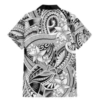 Polynesia Family Matching Mermaid Dress and Hawaiian Shirt Tribal Polynesian Spirit With White Pacific Flowers LT9 - Wonder Print Shop