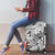 Polynesia Luggage Cover Tribal Polynesian Spirit With White Pacific Flowers - Wonder Print Shop