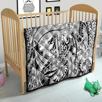 Polynesia Quilt Tribal Polynesian Spirit With White Pacific Flowers - Wonder Print Shop