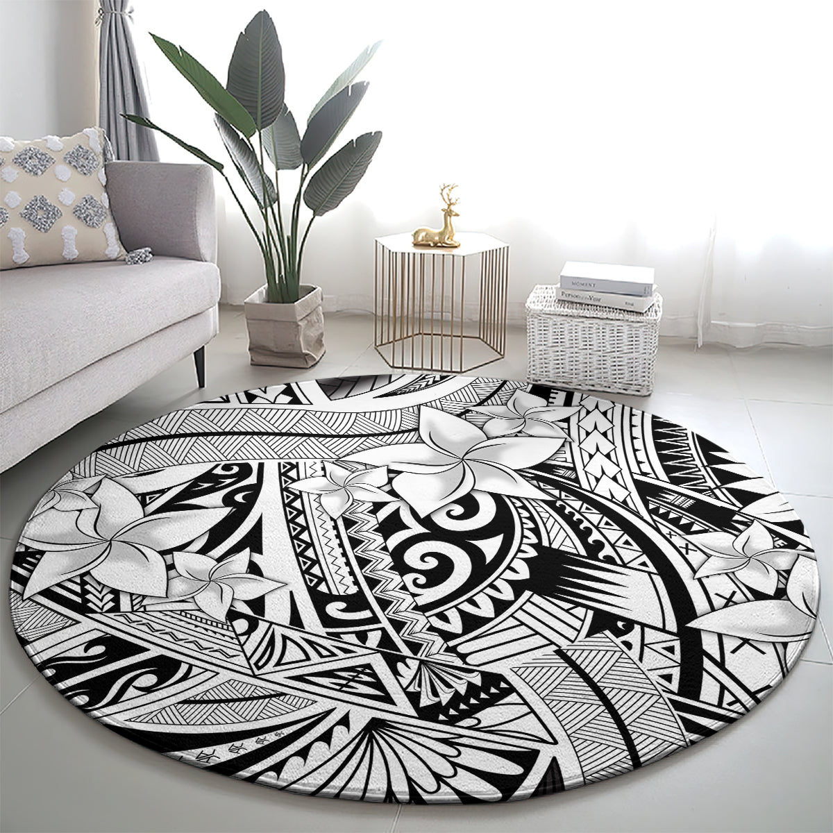 polynesia-round-carpet-tribal-polynesian-spirit-with-white-pacific-flowers