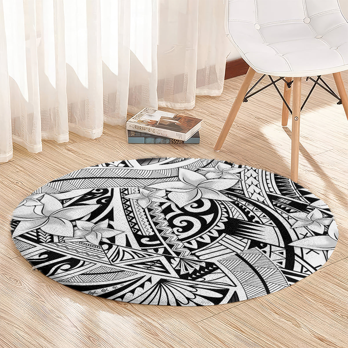 polynesia-round-carpet-tribal-polynesian-spirit-with-white-pacific-flowers