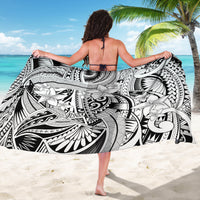 Polynesia Sarong Tribal Polynesian Spirit With White Pacific Flowers - Wonder Print Shop
