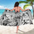 Polynesia Sarong Tribal Polynesian Spirit With White Pacific Flowers - Wonder Print Shop