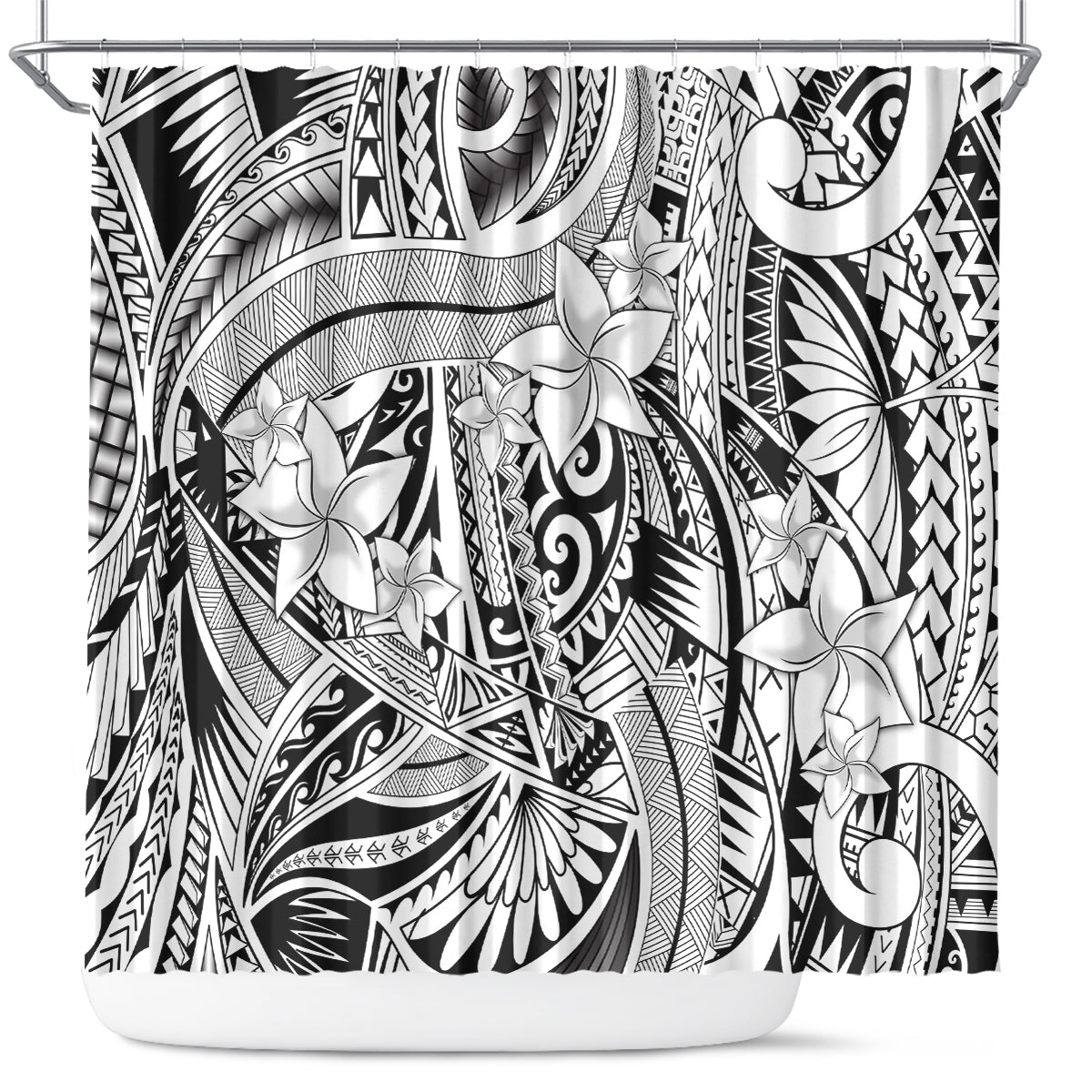 polynesia-shower-curtain-tribal-polynesian-spirit-with-white-pacific-flowers