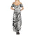 Polynesia Summer Maxi Dress Tribal Polynesian Spirit With White Pacific Flowers - Wonder Print Shop