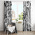 Polynesia Window Curtain Tribal Polynesian Spirit With White Pacific Flowers - Wonder Print Shop