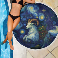 Yule Goat Starry Night Beach Blanket LT9 - Wonder Print Shop
