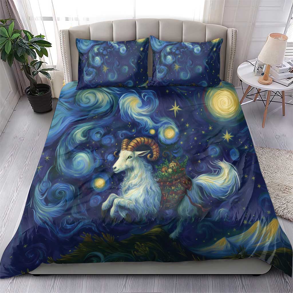 Yule Goat Starry Night Bedding Set LT9 - Wonder Print Shop