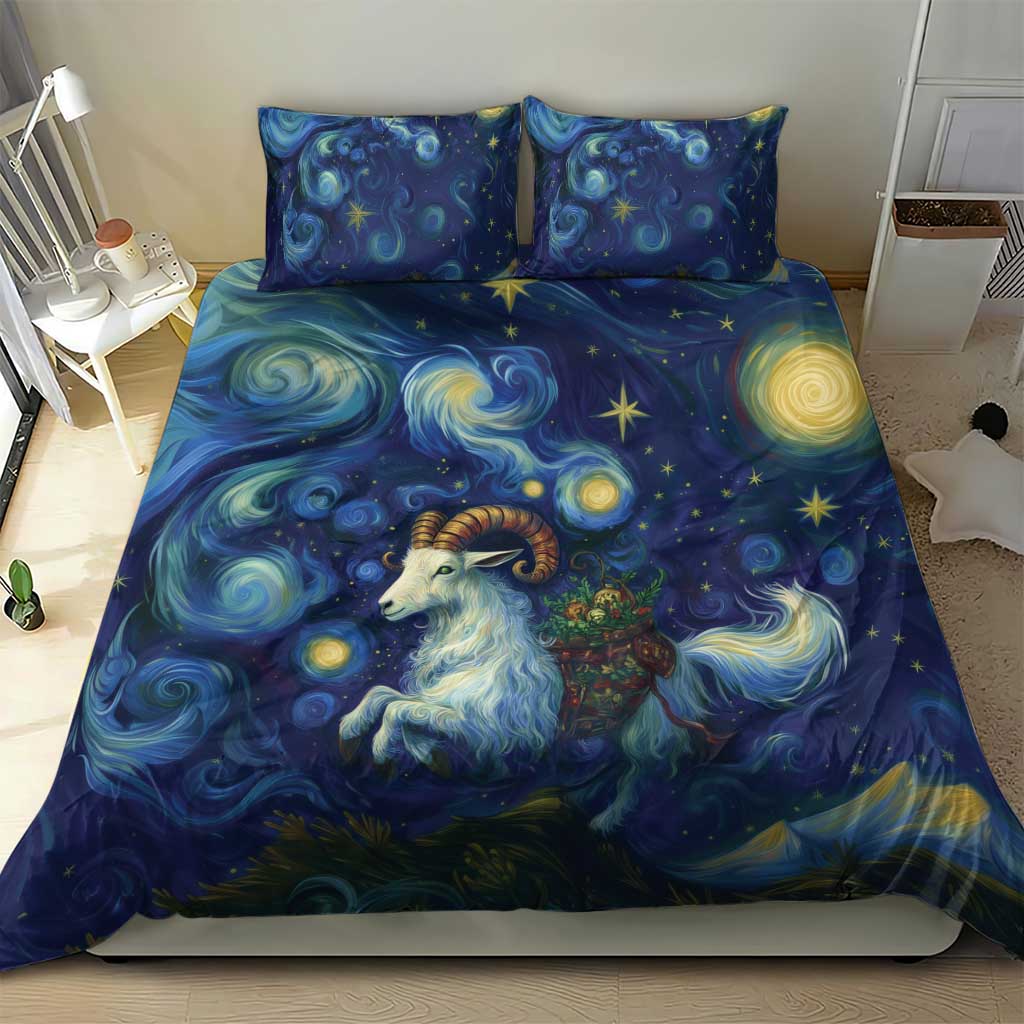 Yule Goat Starry Night Bedding Set LT9 - Wonder Print Shop