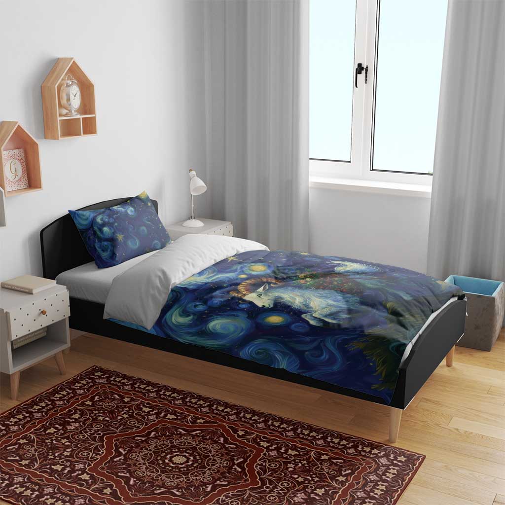 Yule Goat Starry Night Bedding Set LT9 - Wonder Print Shop