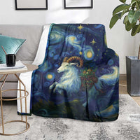 Yule Goat Starry Night Blanket