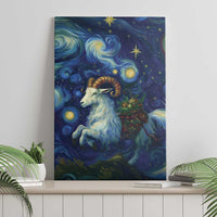 Yule Goat Starry Night Canvas Wall Art LT9 - Wonder Print Shop