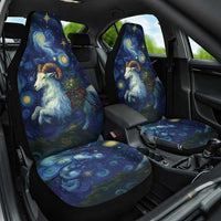 Yule Goat Starry Night Car Seat Cover LT9 - Wonder Print Shop