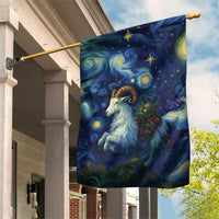 Yule Goat Starry Night Garden Flag - Wonder Print Shop