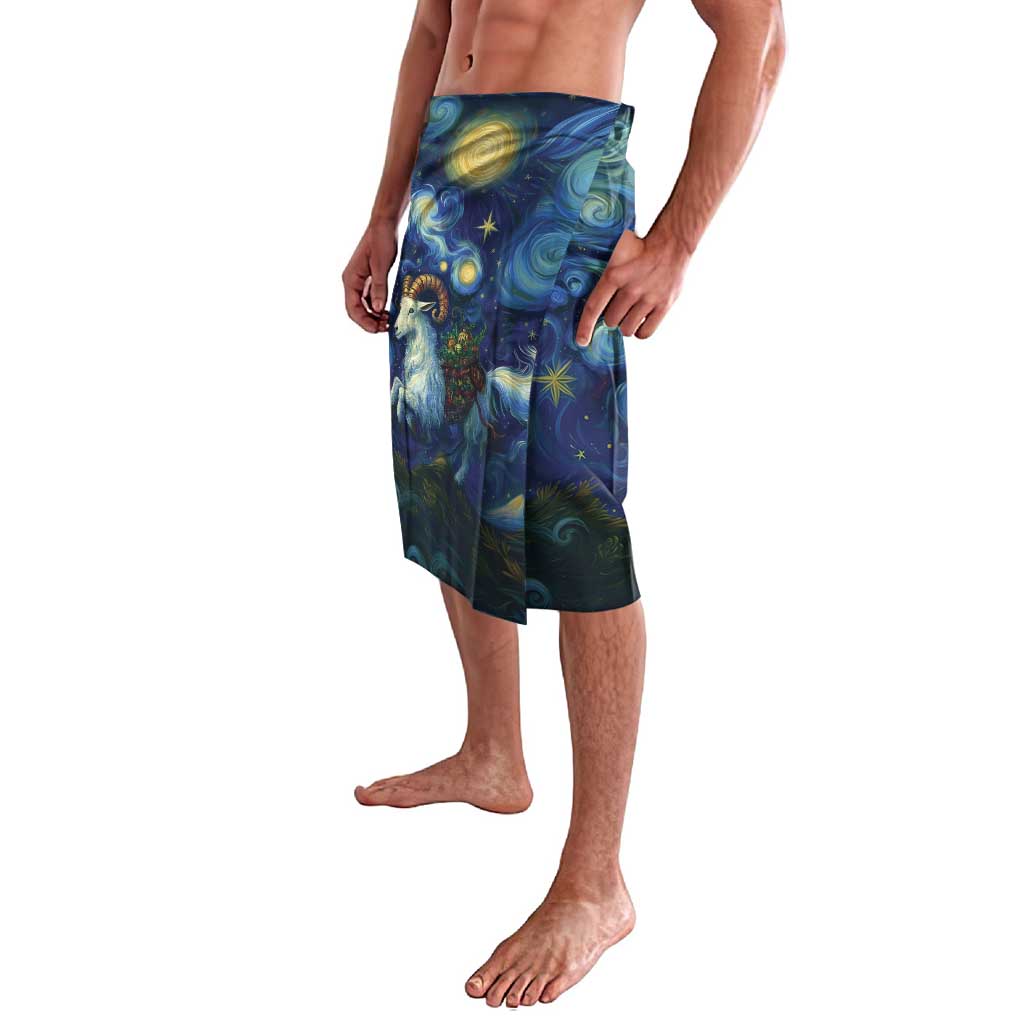 Yule Goat Starry Night Lavalava - Wonder Print Shop