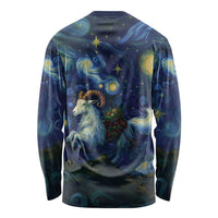Yule Goat Starry Night Long Sleeve Shirt - Wonder Print Shop