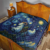 Yule Goat Starry Night Quilt - Wonder Print Shop