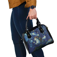 Yule Goat Starry Night Shoulder Handbag