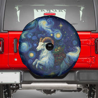 Yule Goat Starry Night Spare Tire Cover - Wonder Print Shop