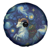 Yule Goat Starry Night Spare Tire Cover - Wonder Print Shop