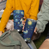 Yule Goat Starry Night Tumbler Cup - Wonder Print Shop