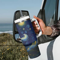 Yule Goat Starry Night Tumbler With Handle - Wonder Print Shop
