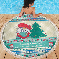Gnome Bagpies Musical Beach Blanket Nollaig Chridheil Scotland Christmas Pattern LT9 - Wonder Print Shop