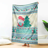 Gnome Bagpies Musical Blanket Nollaig Chridheil Scotland Christmas Pattern