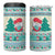 Gnome Bagpies Musical 4 in 1 Can Cooler Tumbler Nollaig Chridheil Scotland Christmas Pattern LT9 - Wonder Print Shop