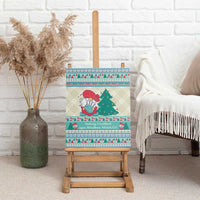 Gnome Bagpies Musical Canvas Wall Art Nollaig Chridheil Scotland Christmas Pattern LT9 - Wonder Print Shop