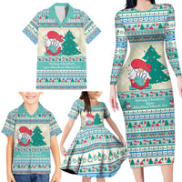 Gnome Bagpies Musical Family Matching Long Sleeve Bodycon Dress and Hawaiian Shirt Nollaig Chridheil Scotland Christmas Pattern LT9 - Wonder Print Shop