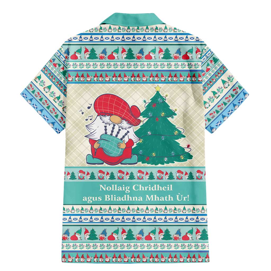 Gnome Bagpies Musical Family Matching Mermaid Dress and Hawaiian Shirt Nollaig Chridheil Scotland Christmas Pattern LT9 - Wonder Print Shop