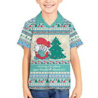 Gnome Bagpies Musical Family Matching Short Sleeve Bodycon Dress and Hawaiian Shirt Nollaig Chridheil Scotland Christmas Pattern - Wonder Print Shop