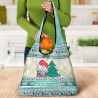 Gnome Bagpies Musical Grocery Bag Nollaig Chridheil Scotland Christmas Pattern