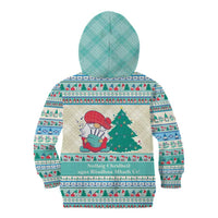 Gnome Bagpies Musical Kid Hoodie Nollaig Chridheil Scotland Christmas Pattern - Wonder Print Shop