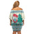 Gnome Bagpies Musical Off Shoulder Short Dress Nollaig Chridheil Scotland Christmas Pattern - Wonder Print Shop