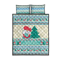 Gnome Bagpies Musical Quilt Bed Set Nollaig Chridheil Scotland Christmas Pattern - Wonder Print Shop