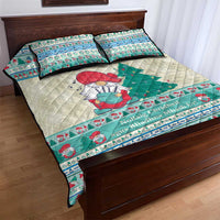 Gnome Bagpies Musical Quilt Bed Set Nollaig Chridheil Scotland Christmas Pattern - Wonder Print Shop
