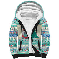 Gnome Bagpies Musical Sherpa Hoodie Nollaig Chridheil Scotland Christmas Pattern - Wonder Print Shop