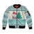Gnome Bagpies Musical Sleeve Zip Bomber Jacket Nollaig Chridheil Scotland Christmas Pattern - Wonder Print Shop