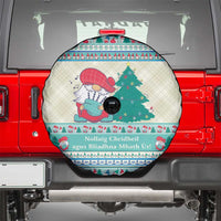 Gnome Bagpies Musical Spare Tire Cover Nollaig Chridheil Scotland Christmas Pattern - Wonder Print Shop
