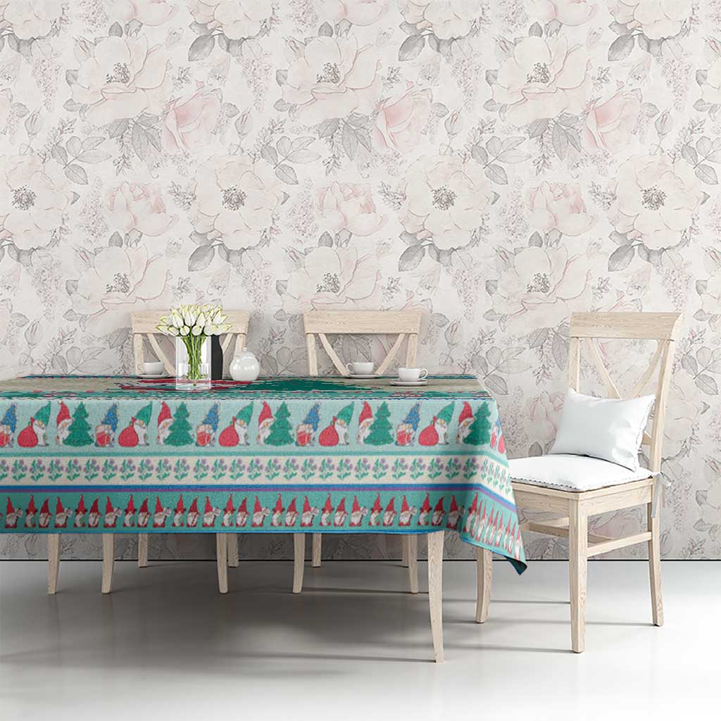 Gnome Bagpies Musical Tablecloth Nollaig Chridheil Scotland Christmas Pattern - Wonder Print Shop