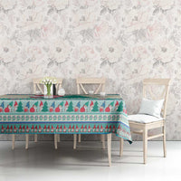 Gnome Bagpies Musical Tablecloth Nollaig Chridheil Scotland Christmas Pattern - Wonder Print Shop