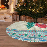 Gnome Bagpies Musical Tree Skirt Nollaig Chridheil Scotland Christmas Pattern - Wonder Print Shop