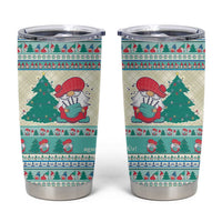 Gnome Bagpies Musical Tumbler Cup Nollaig Chridheil Scotland Christmas Pattern - Wonder Print Shop