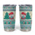 Gnome Bagpies Musical Tumbler Cup Nollaig Chridheil Scotland Christmas Pattern - Wonder Print Shop