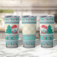 Gnome Bagpies Musical Tumbler Cup Nollaig Chridheil Scotland Christmas Pattern - Wonder Print Shop